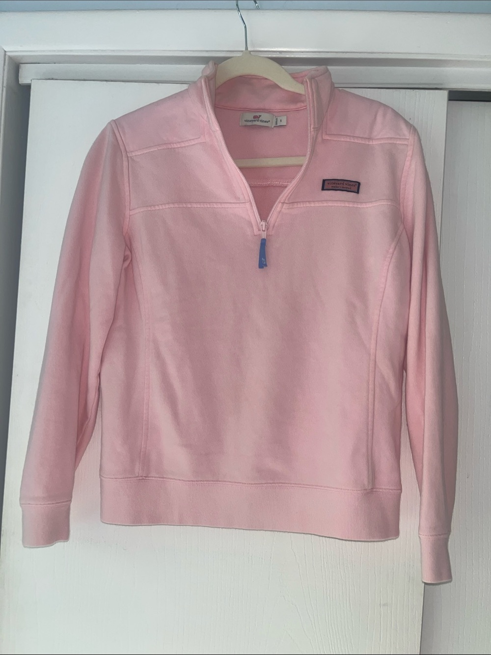 Vineyard Vines Pale Pink Quarter-Zip Pullover